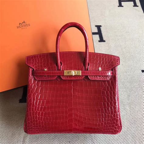 red hermes crocodile birkin|Hermes crocodile Birkin bag knockoff.